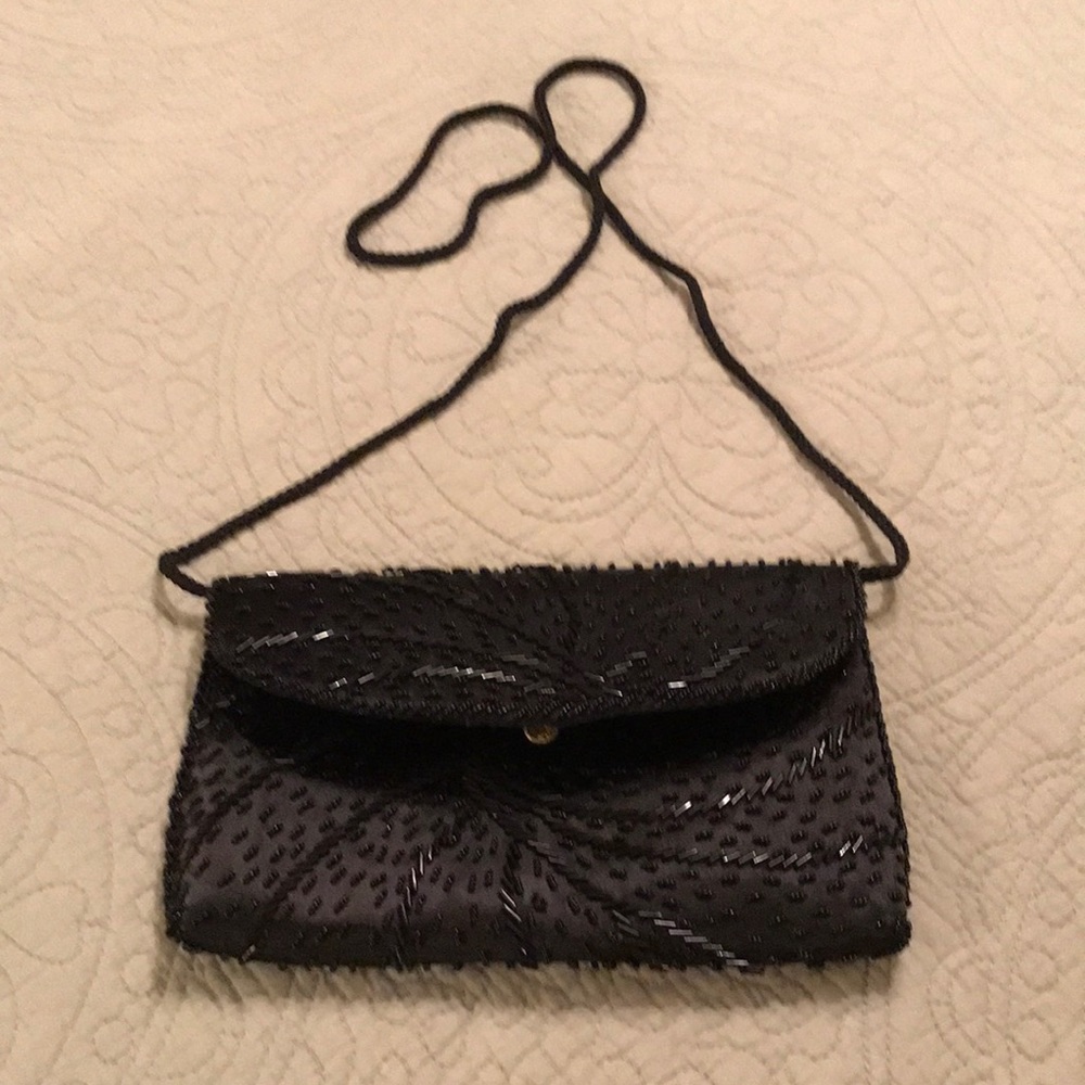 Black beaded Evening Bag